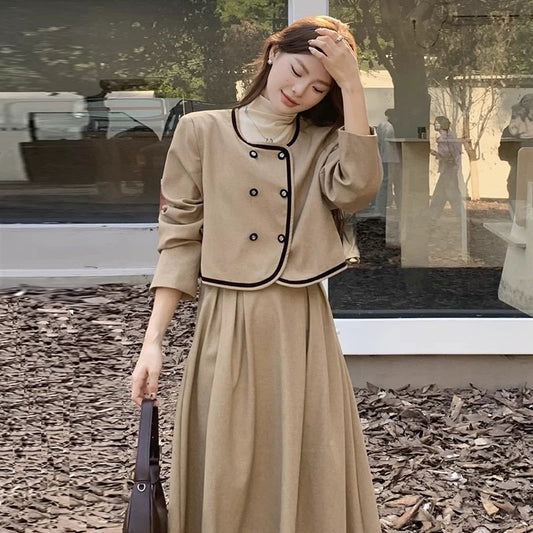 Conjunto de Mujer con Falda Larga Estilo Chanel(2 Piezas)