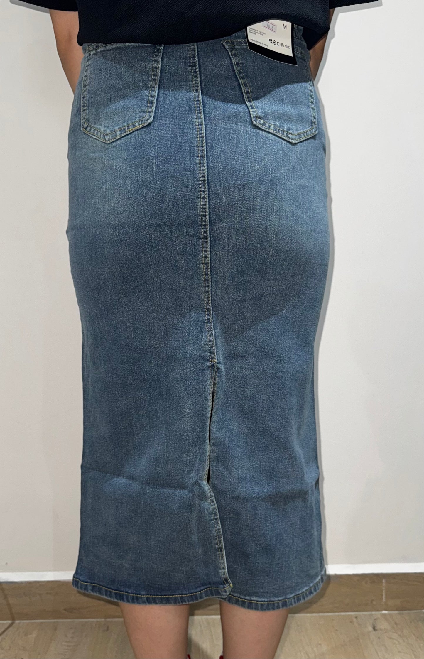 Falda Larga Mezclilla Slit