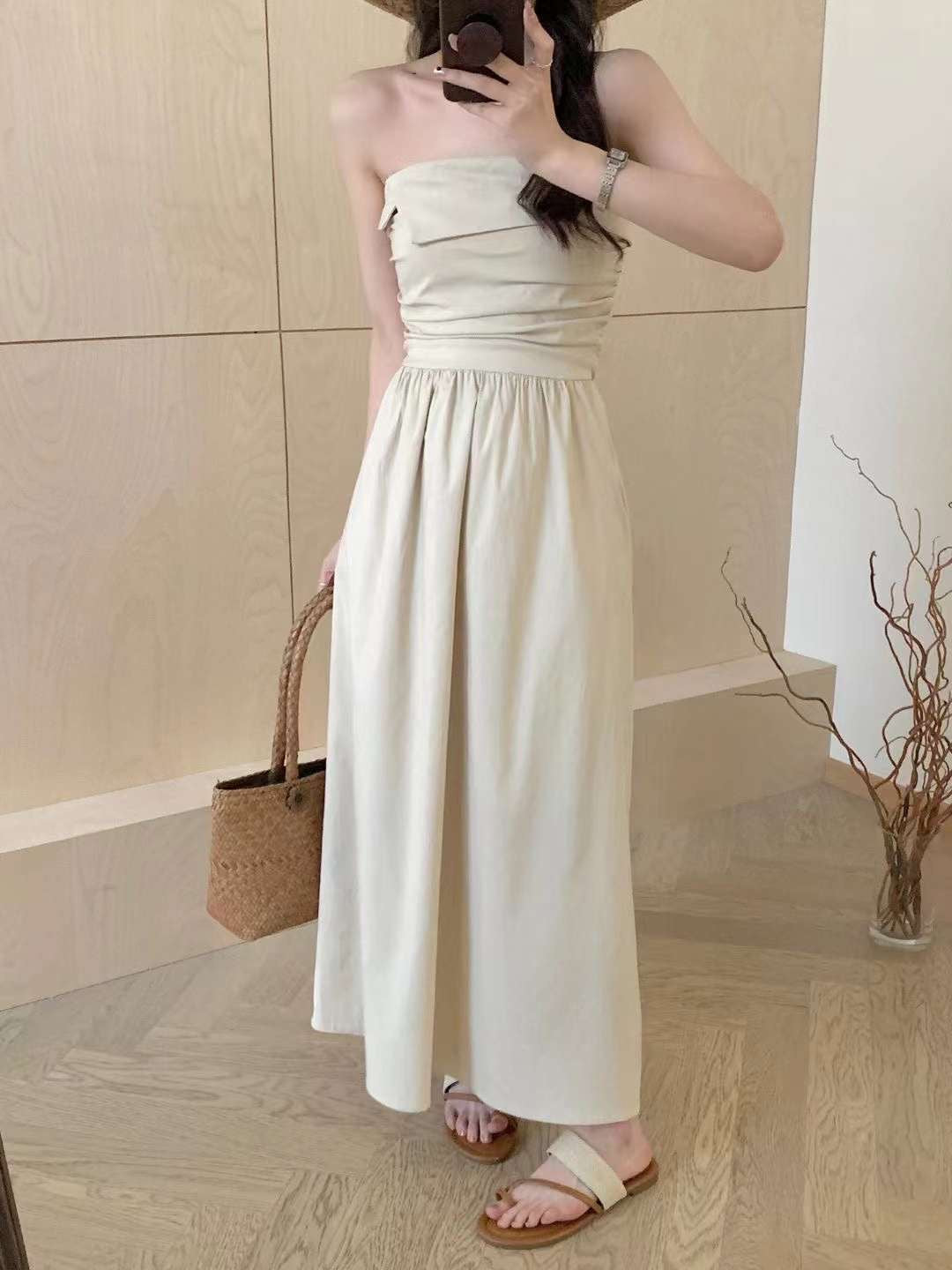 Vestido Estilo Sencillo, Sin/Con Tirante